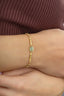 14K Soft Green Stone-Set Gold Bracelet
