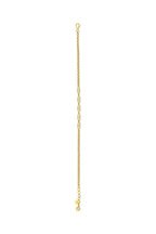 14K White Striped Gold Bracelet
