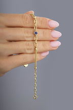 14K White Black Reversible Floral Gold Bracelet