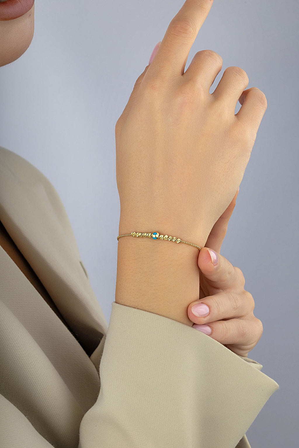 14K Bead Gold Bracelet