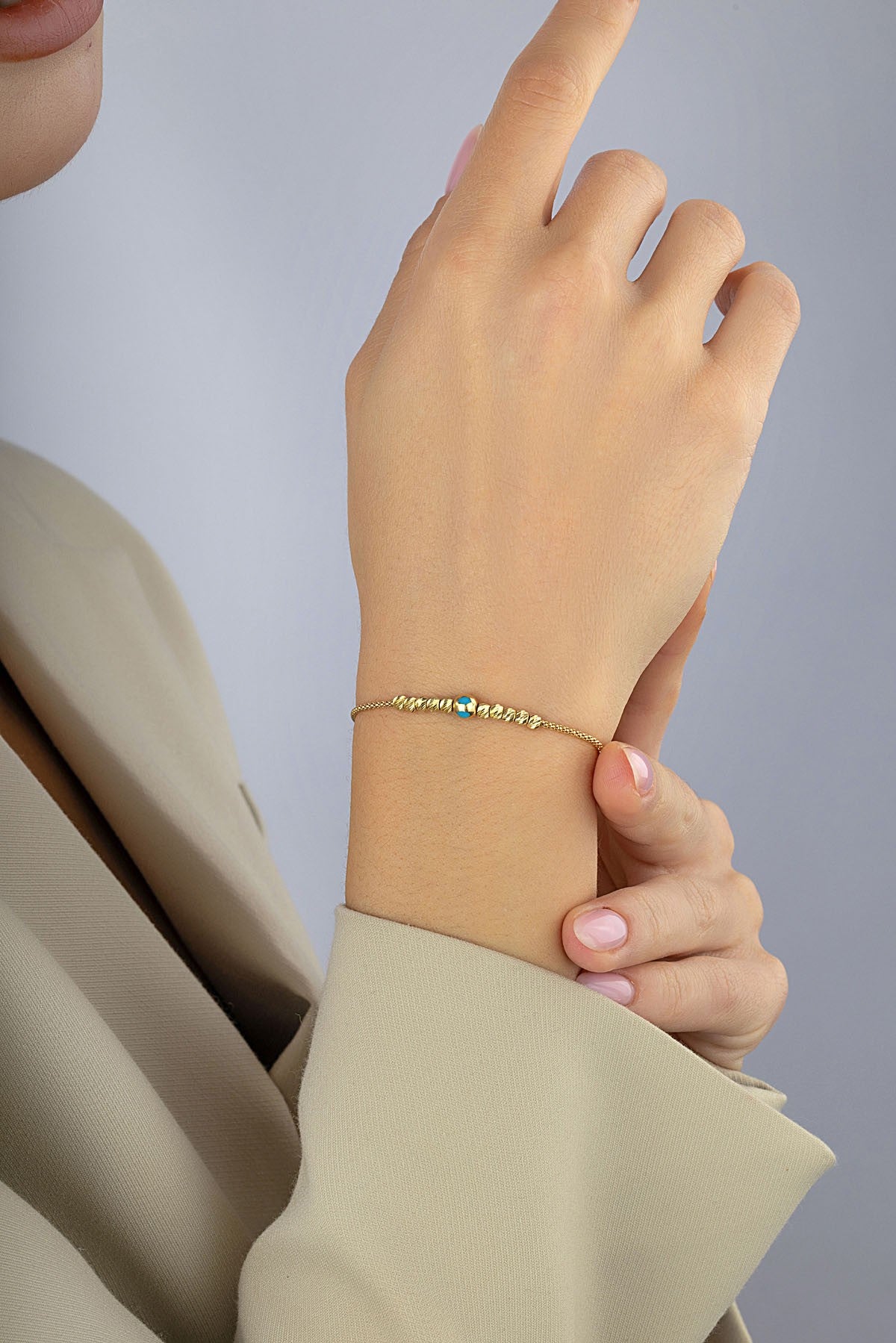 14K Bead Gold Bracelet