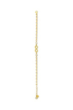 14K Round Stone-Set Infinity Gold Bracelet