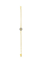 14K Stone-Set Evil Eye Gold Bracelet