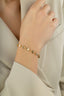 14K Black White Rectangular Cube Gold Bracelet