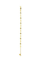 14K Black White Rectangular Cube Gold Bracelet