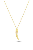 14K Ivory Motif Stone-Set Gold Necklace