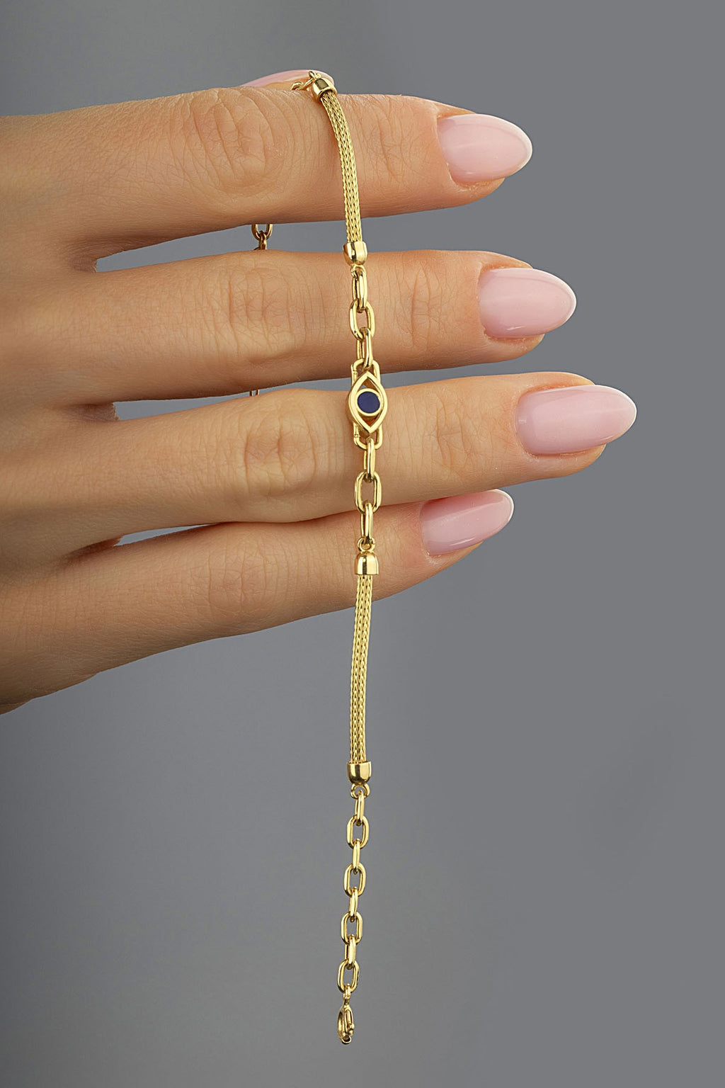 14K Reversible Eye Gold Bracelet