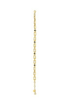 14K Reversible Black White Stone-Set Gold Bracelet