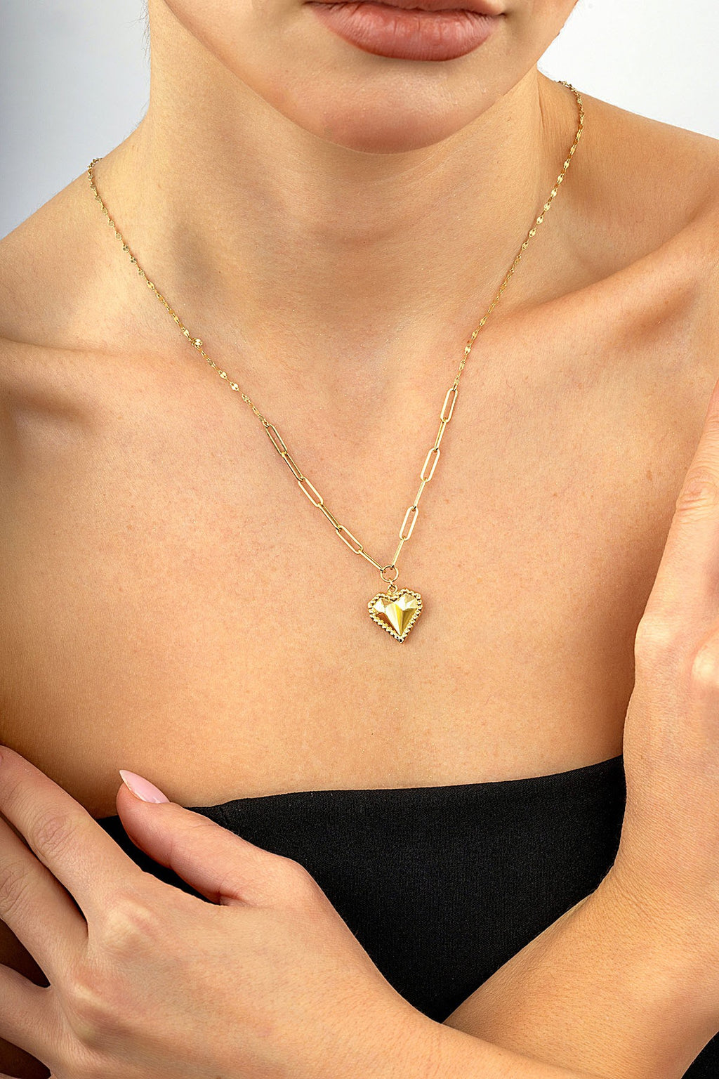 14K Heart Gold Necklace