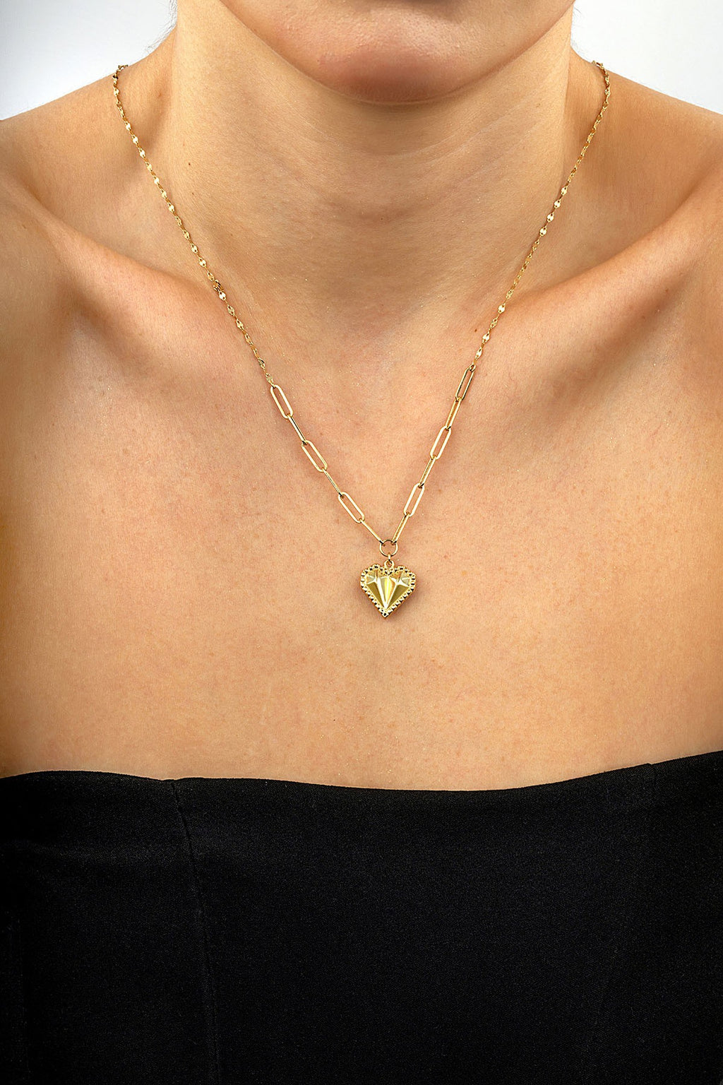 14K Heart Gold Necklace