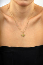14K Heart Gold Necklace