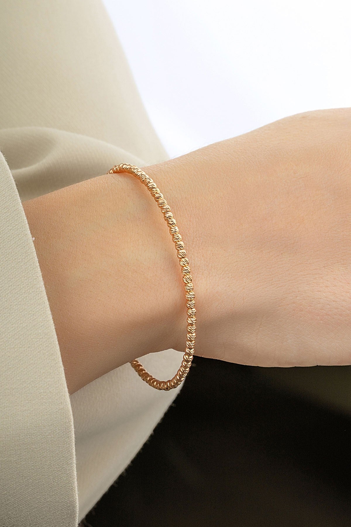 14K Rose Gold Bangle
