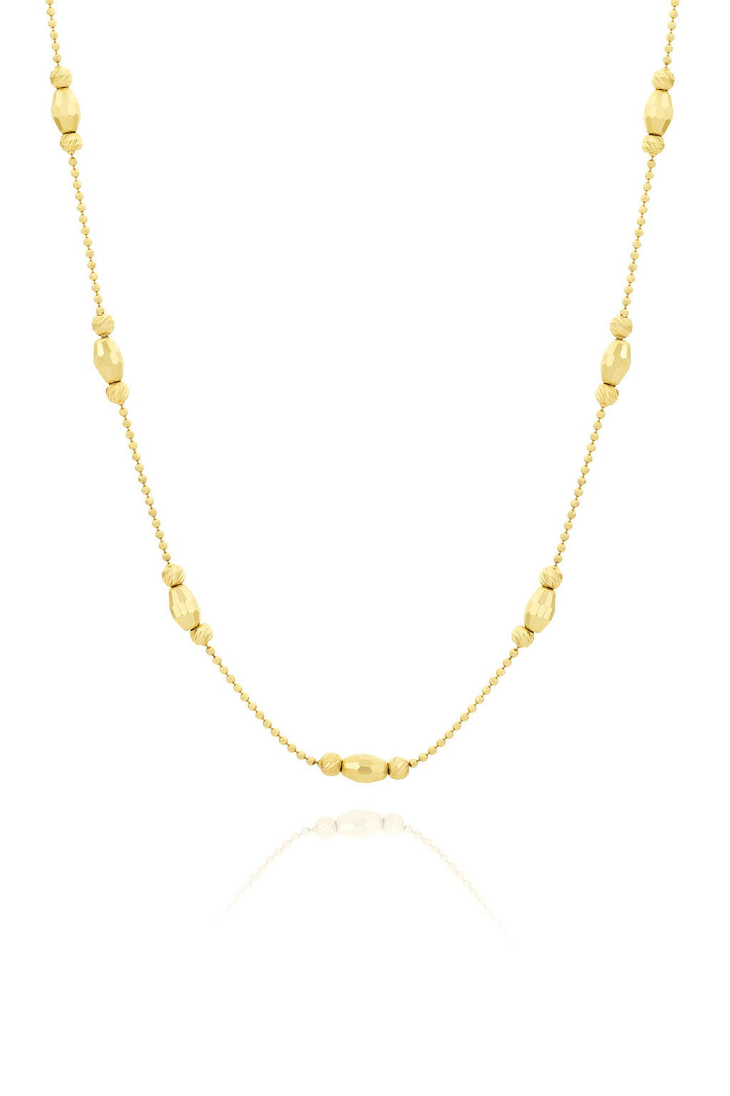 14K Bead Gold Necklace