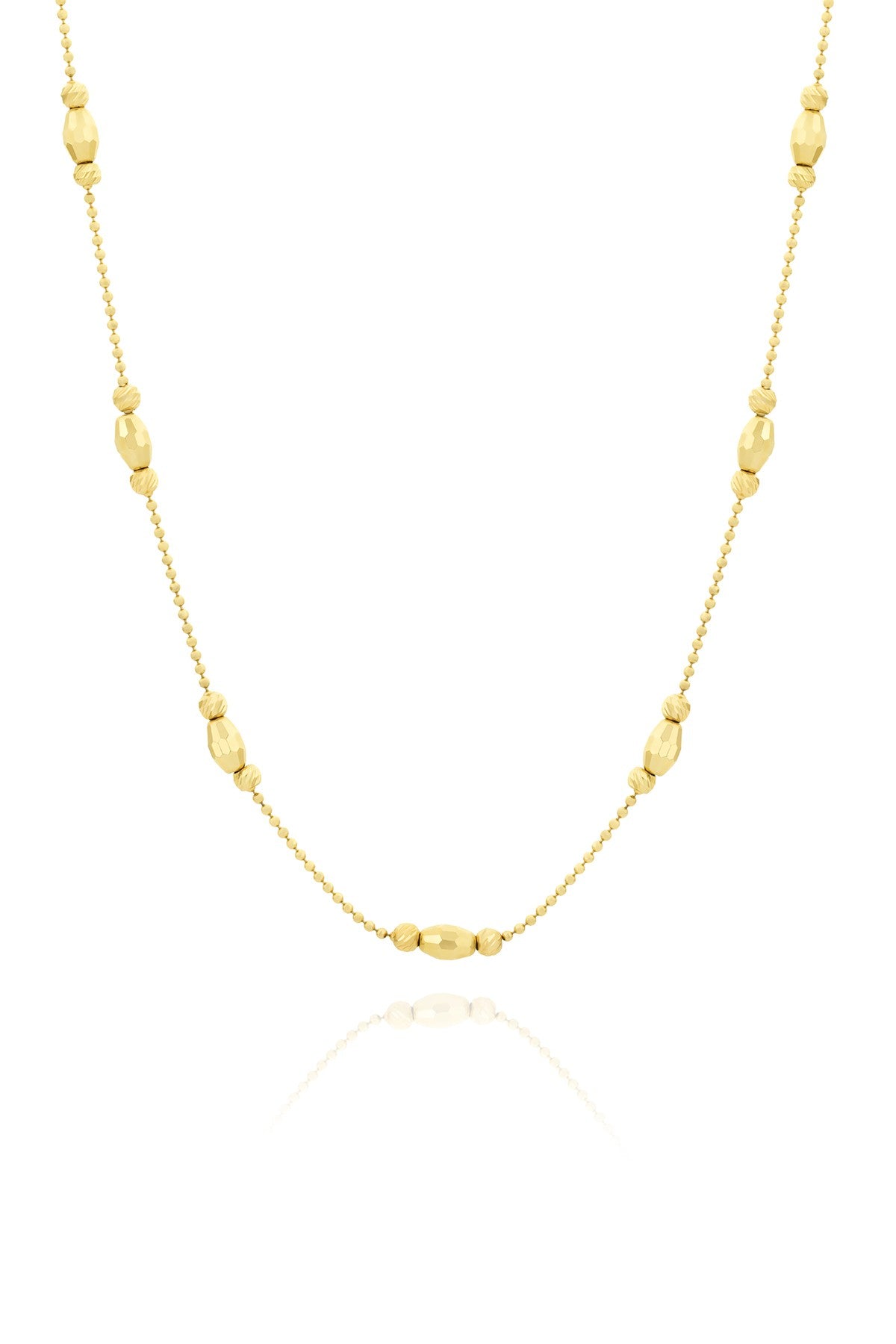 14K Bead Gold Necklace