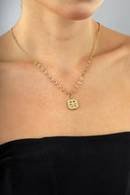 14K Snowflake Gold Necklace