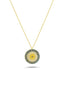 14K Stone-Set Round Gold Necklace