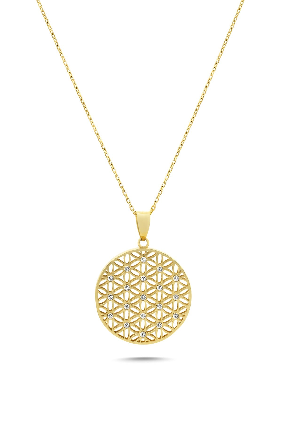 14K Stone-Set Gold Necklace
