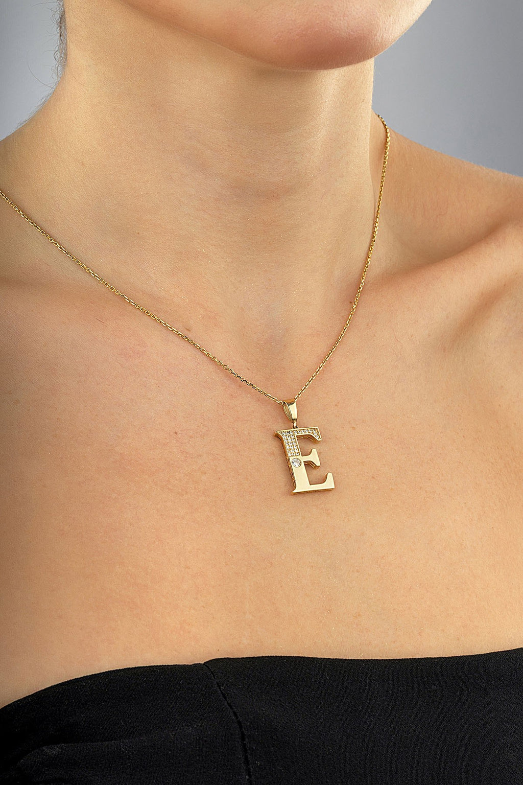 14K Stone-Set E Letteri Gold Necklace