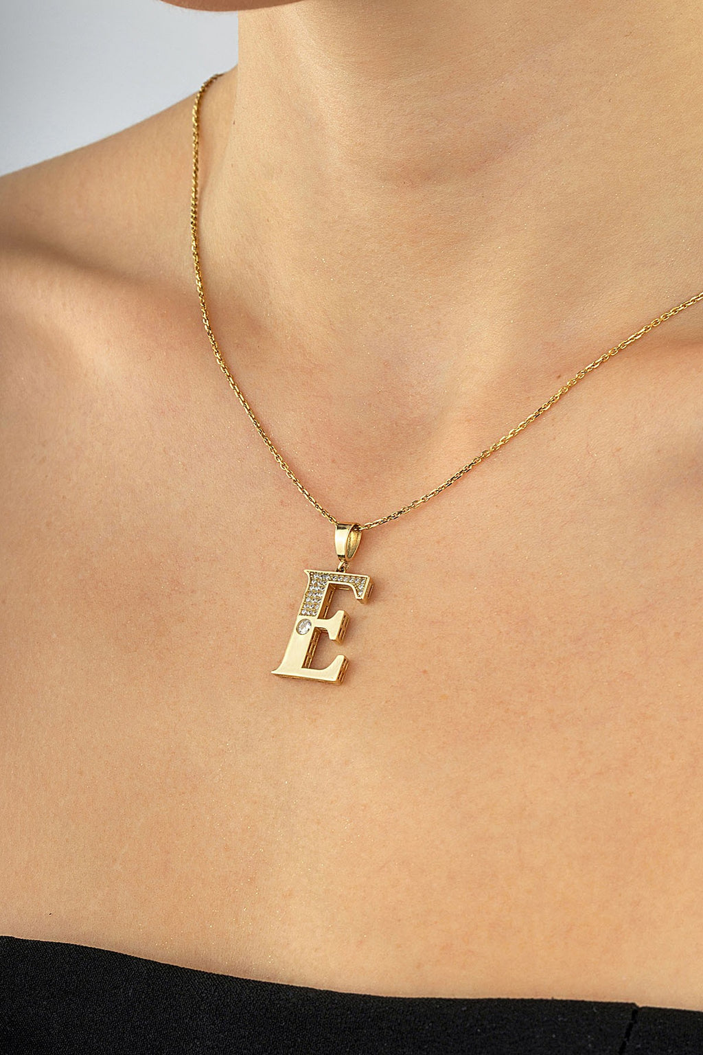 14K Stone-Set E Letteri Gold Necklace