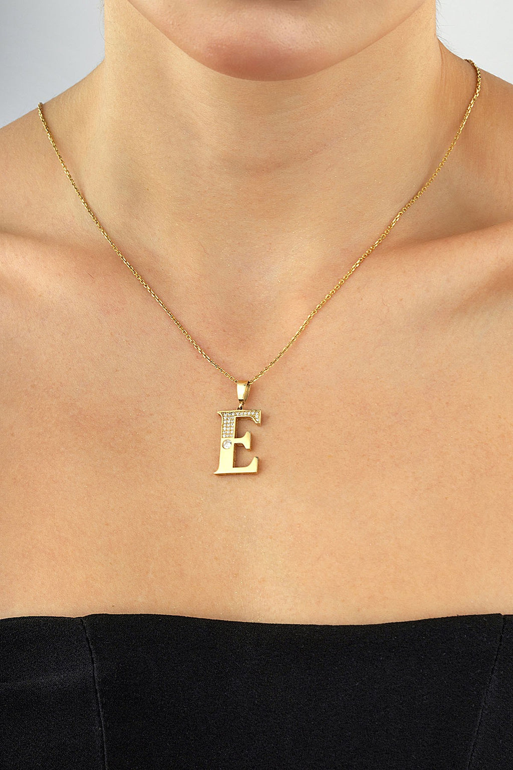 14K Stone-Set E Letteri Gold Necklace