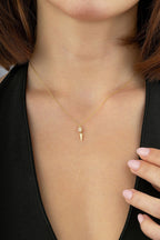 14K Stone-Set Gold Necklace