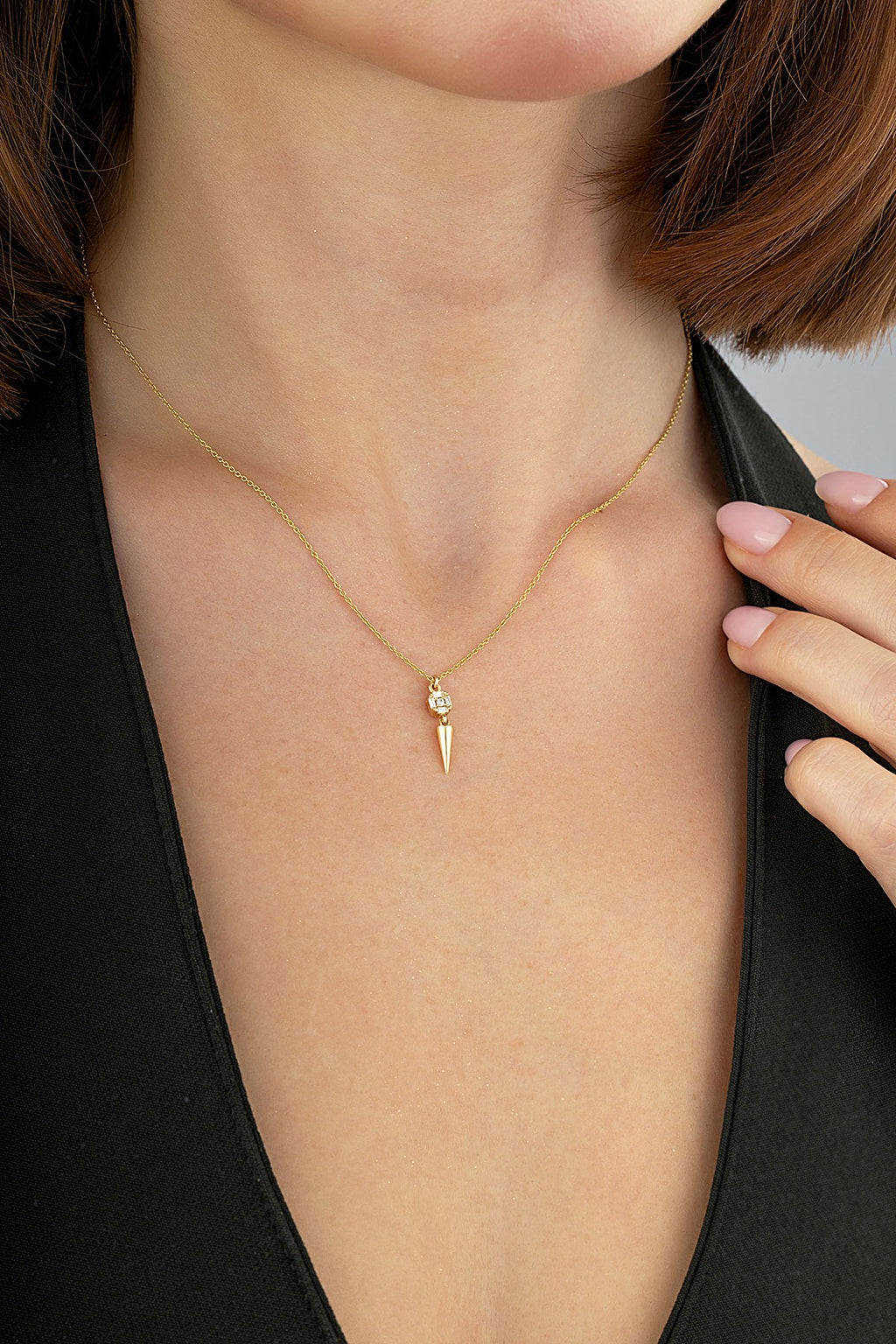 14K Stone-Set Gold Necklace