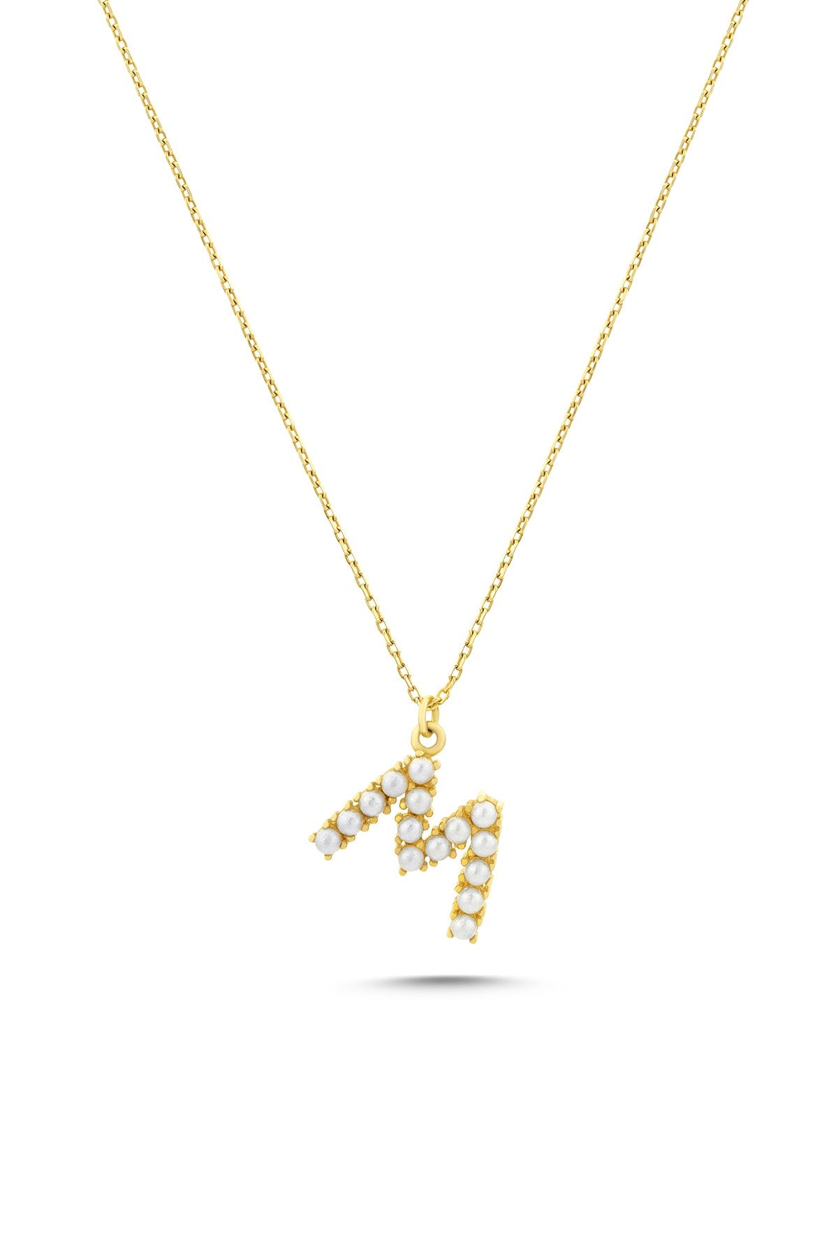 14K Stone-Set M Letteri Gold Necklace