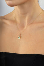 14K Stone-Set Evil Eye Beaded Gold Necklace