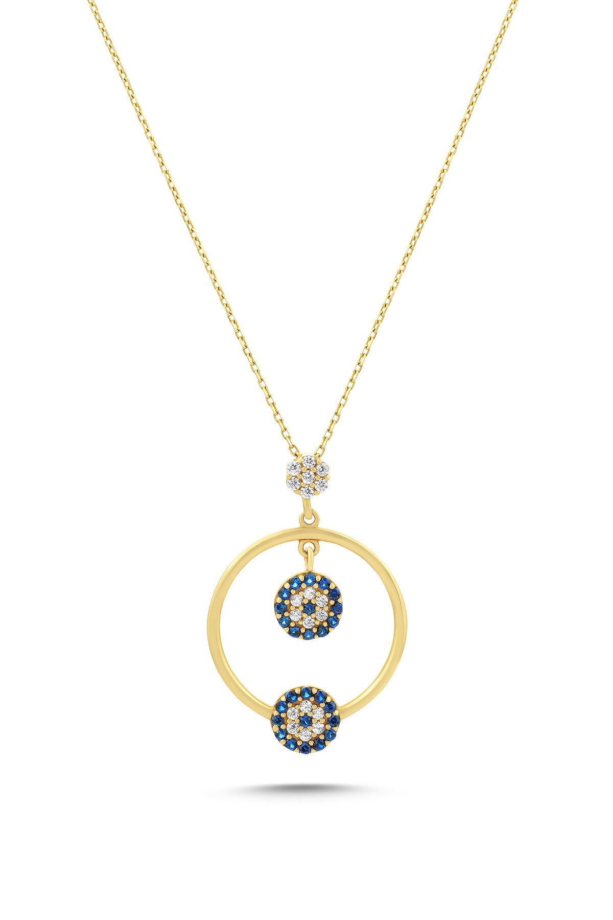 14K Stone-Set Drop Gold Necklace Main image