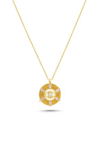 14K Stone-Set Eye Gold Necklace