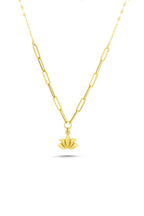 14K Lotus Flower Gold Necklace