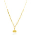 14K Lotus Flower Gold Necklace