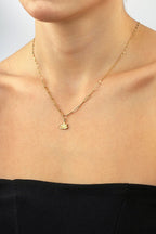 14K Lotus Flower Gold Necklace