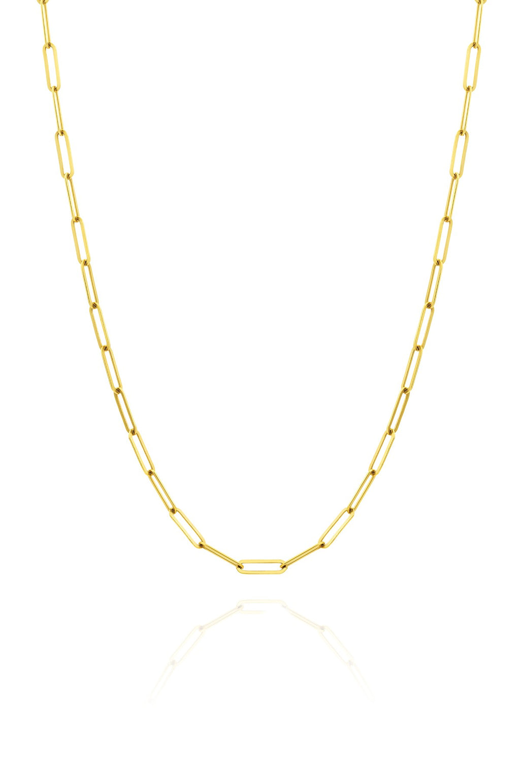 14K Paperclip Gold Necklace
