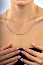 14K Paperclip Gold Necklace