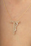 14K Stone-Set T Letteri Gold Necklace
