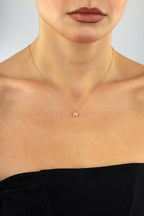 14K Stone-Set Gold Necklace