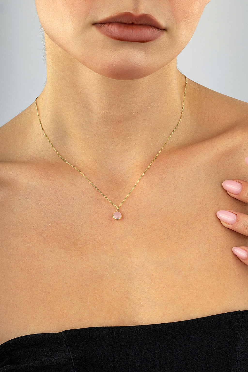 14K Stone-Set Gold Necklace