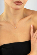 14K Stone-Set Gold Necklace