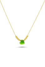 14K Green Heart Gold Necklace