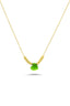 14K Green Heart Gold Necklace