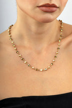 14K Enamel Detail Gold Necklace