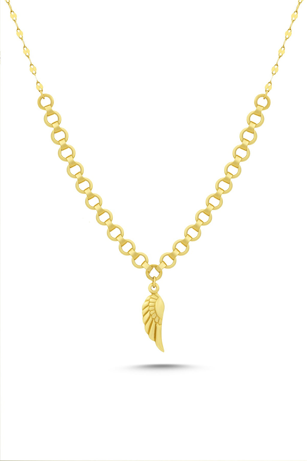 14K Wing Motif Gold Necklace
