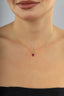 14K Purple Baguette Stone-Set Gold Necklace
