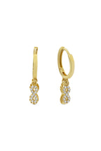 14K Infinity Stone-Set Gold Earrings