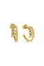14K Stone-Set Modern Gold Earrings