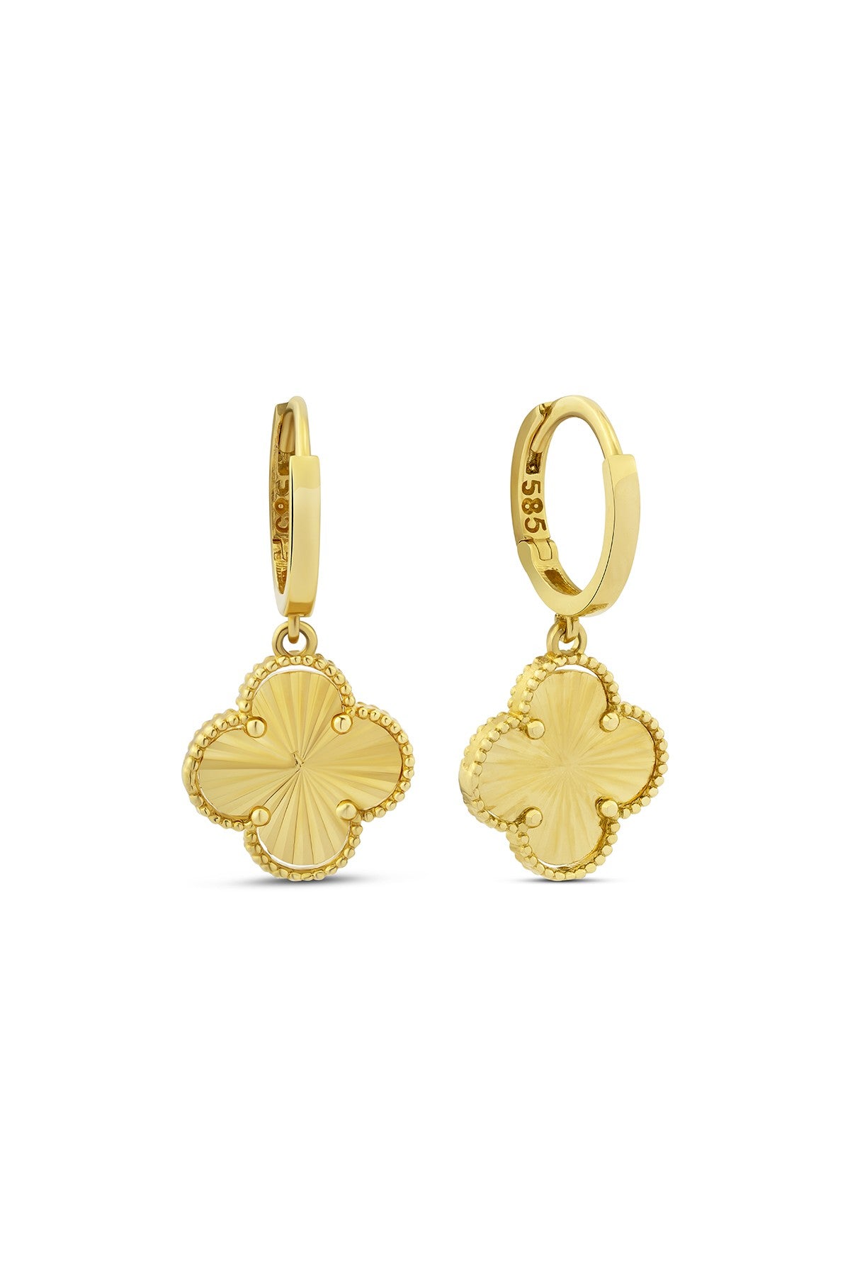14K Floral Gold Earrings