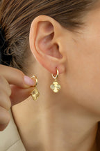 14K Floral Gold Earrings