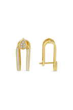14K Stone-Set Gold Earrings