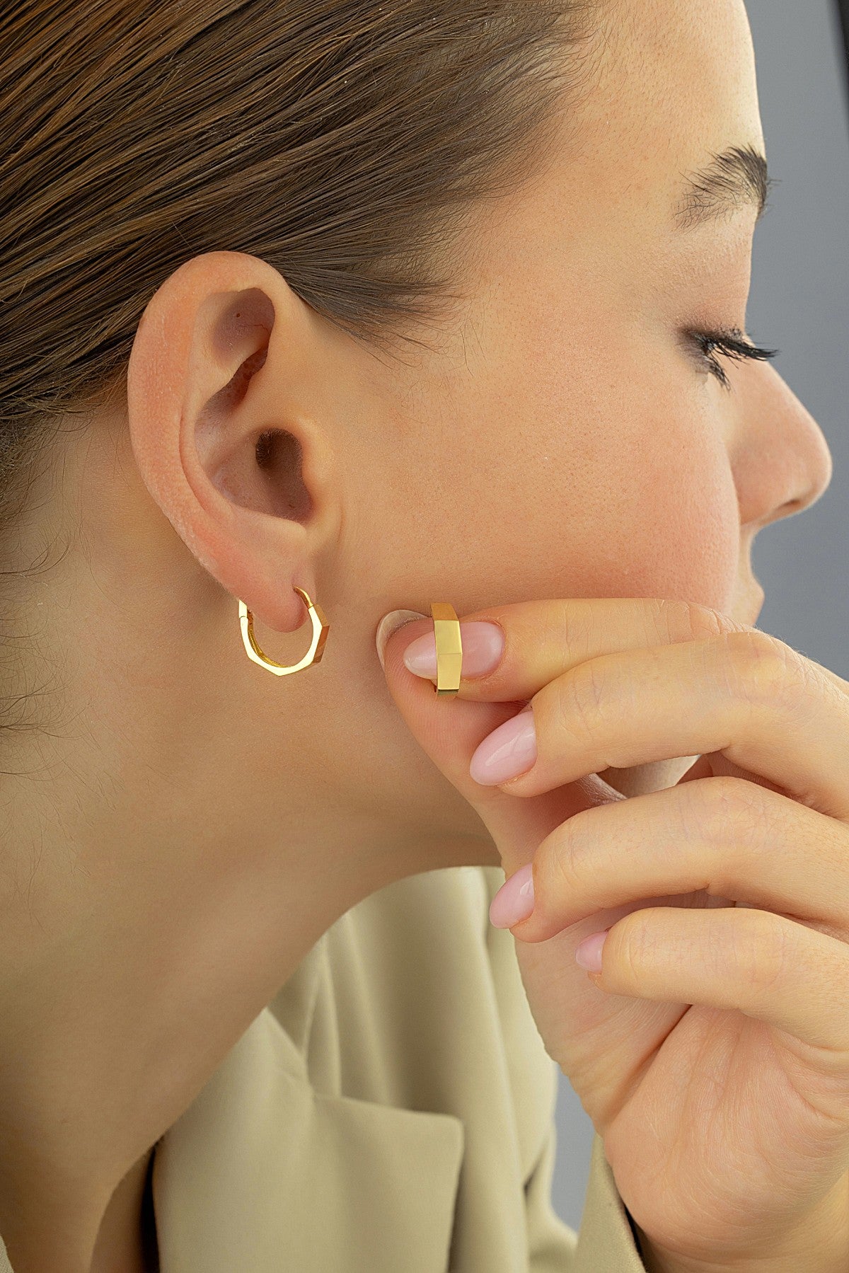 Geometric Gold Earrings